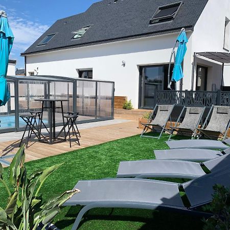 Maison 10 Pers En Bord De Mer Avec Piscine Chauffee Toute L'Annee, Spa Et Hamman Surzur Bagian luar foto